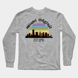 Miami Original Retro Rainbow Long Sleeve T-Shirt